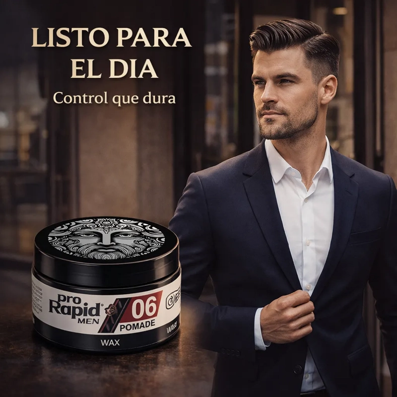 CERA PARA CABELLO HOMBRE FIJACION FUERTE ESTILO BARBERIA 06 - 1