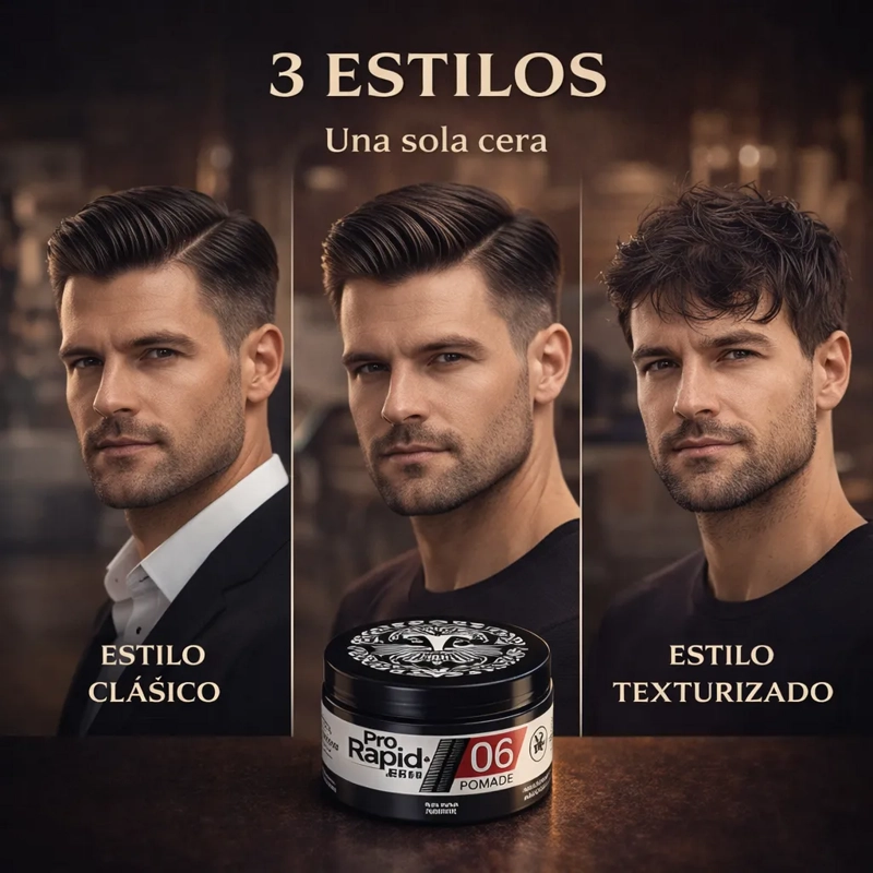 CERA PARA CABELLO HOMBRE FIJACION FUERTE ESTILO BARBERIA 06 - 3