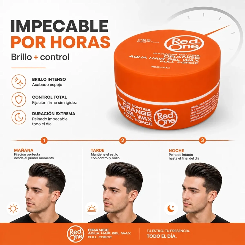 CERA CAPILAR RED ONE BRIGHT WHITE CONTROL FUERTE 150ML - 5