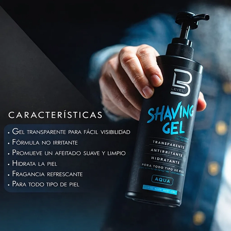 GEL PARA AFEITAR SHAVING GEL L3 LEVEL3 ICE HIDRATANTE - 4
