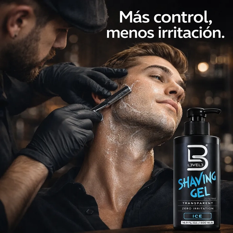 GEL PARA AFEITAR SHAVING GEL L3 LEVEL3 ICE HIDRATANTE - 6