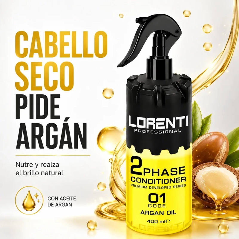 ACONDICIONADOR LORENTI ARGAN PELO CABELLO BRILLO 400ML - 2