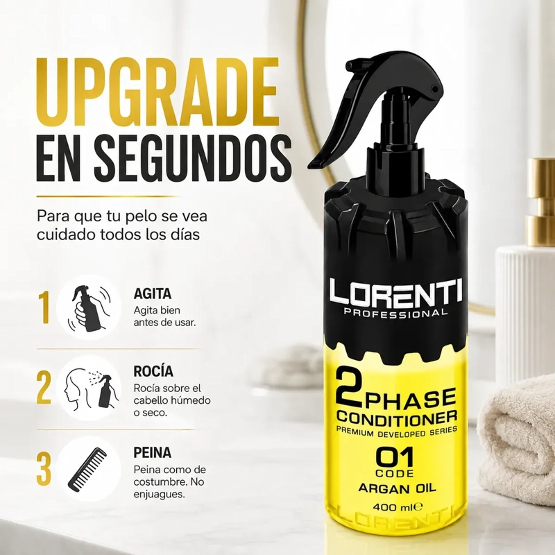ACONDICIONADOR LORENTI ARGAN PELO CABELLO BRILLO 400ML - 4