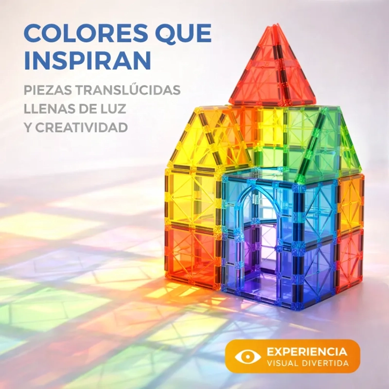 BLOQUES MAGNE TICOS INFANTILES PARA APRENDER JUGANDO 52 PZAS - 3