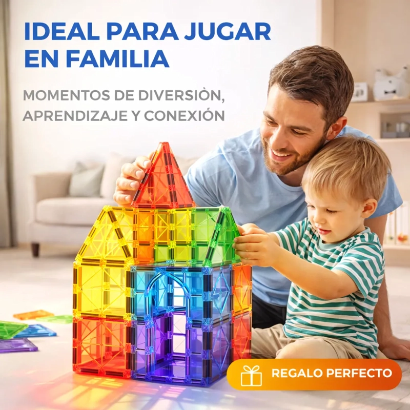 BLOQUES MAGNE TICOS INFANTILES PARA APRENDER JUGANDO 52 PZAS - 5