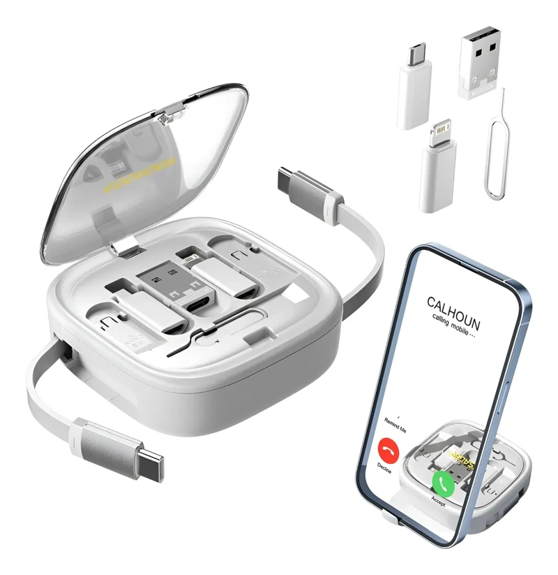 KIT CABLE USB TIPO C 60W CARGA DATOS RAPIDA ADAPTADORES - 1