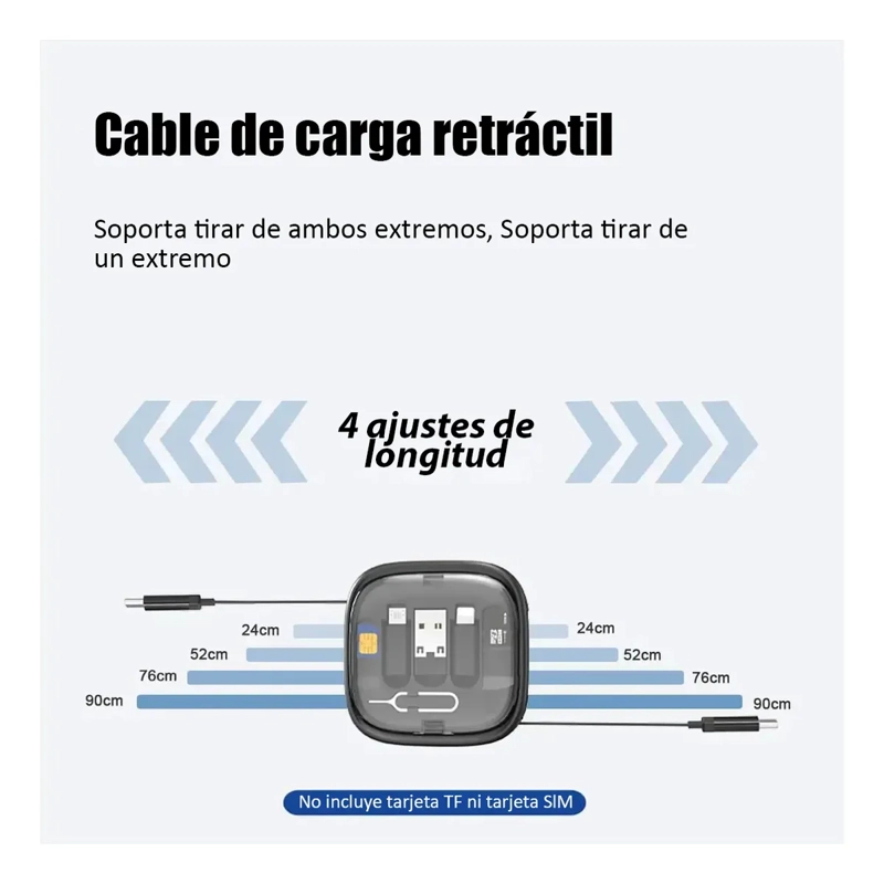 KIT CABLE USB TIPO C 60W CARGA DATOS RAPIDA ADAPTADORES - 3