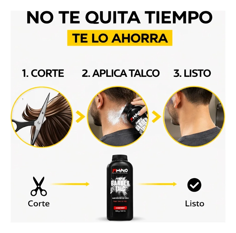 TALCO BARBERIA POST CORTE PIEL LIMPIA SIN PICAZON PERFUMADO - 1