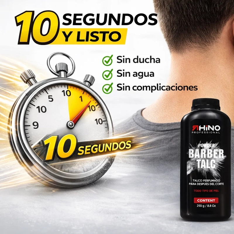 TALCO BARBERIA POST CORTE PIEL LIMPIA SIN PICAZON PERFUMADO - 3