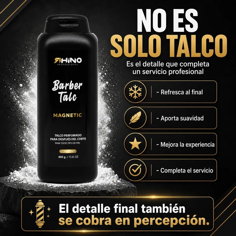 TALCO BARBERIA POST CORTE PIEL LIMPIA SIN PICAZON PERFUMADO - 6
