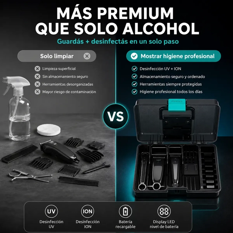 ESTERILIZADOR CORTAPELO DESINFECCION UV USO BARBERIA VGR - 4