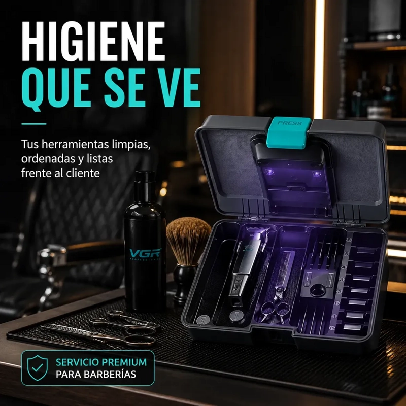 ESTERILIZADOR CORTAPELO DESINFECCION UV USO BARBERIA VGR - 5