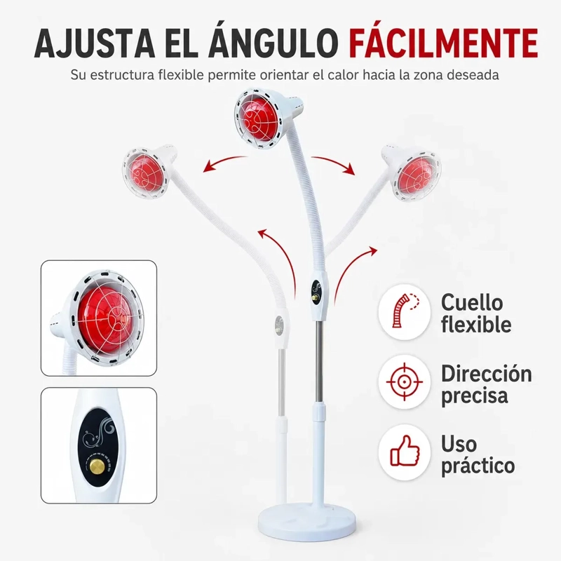 LAMPARA INFRARROJA 275W CALOR LOCALIZADO CUELLO FLEXIBLE - 2