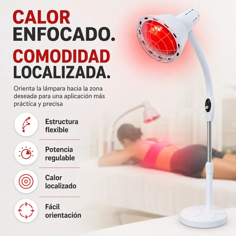 LAMPARA INFRARROJA 275W CALOR LOCALIZADO CUELLO FLEXIBLE - 3