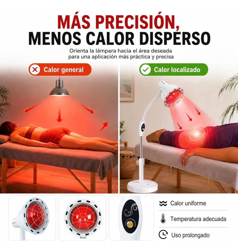 LAMPARA INFRARROJA 275W CALOR LOCALIZADO CUELLO FLEXIBLE - 6
