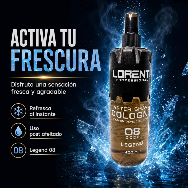 AFTER SHAVE FRESCURA POST AFEITADO LORENTI LEGEND 08 - 400 ML - 3