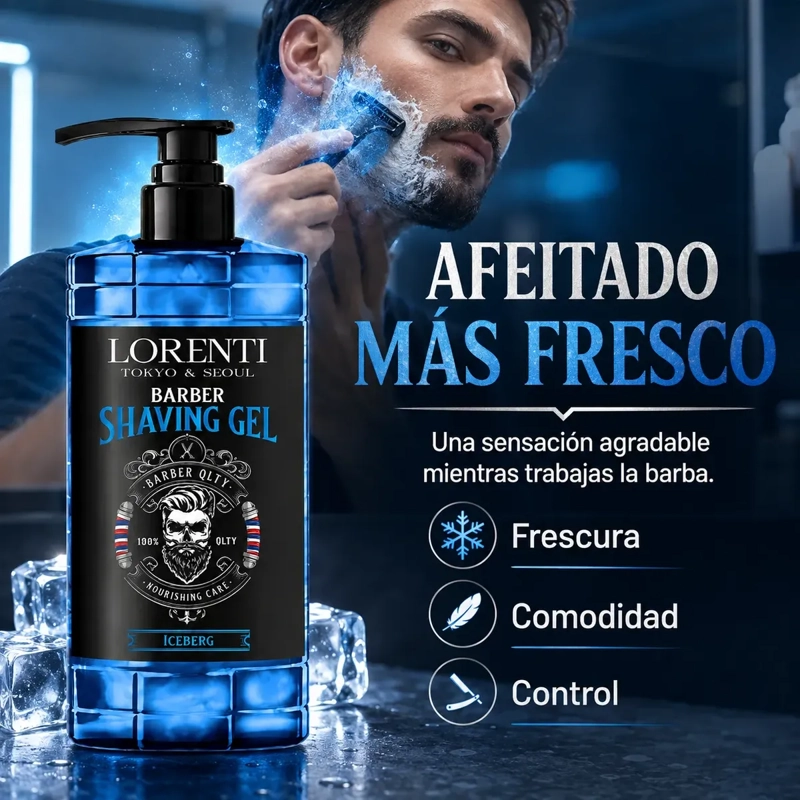 SHAVING GEL LORENTI DESLIZAMIENTO SUAVE ICEBERG 1000 ML - 1