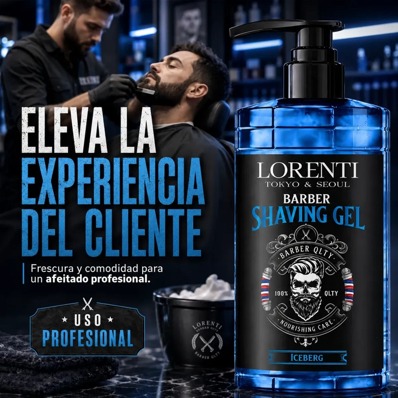 SHAVING GEL LORENTI DESLIZAMIENTO SUAVE ICEBERG 1000 ML - 5