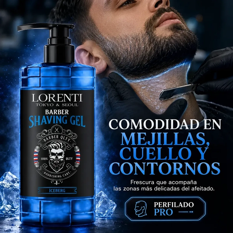 SHAVING GEL LORENTI DESLIZAMIENTO SUAVE ICEBERG 1000 ML - 7