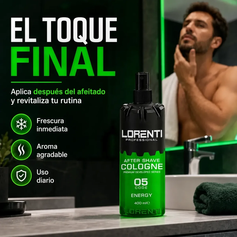 AFTER SHAVE LORENTI FRESCURA POST AFEITADO ENERGY 05 400 ML - 1