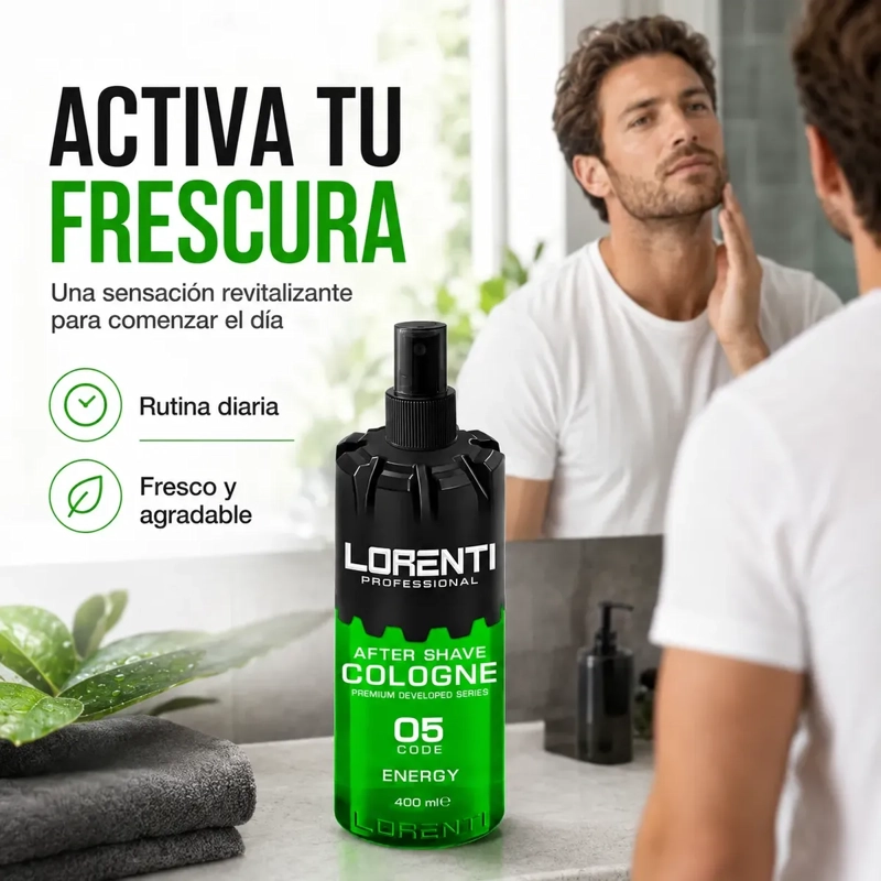 AFTER SHAVE LORENTI FRESCURA POST AFEITADO ENERGY 05 400 ML - 2