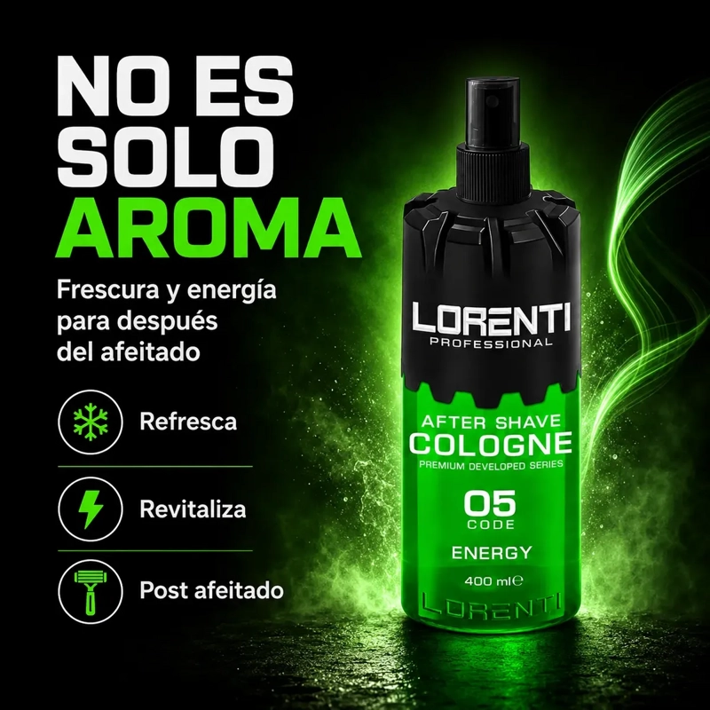 AFTER SHAVE LORENTI FRESCURA POST AFEITADO ENERGY 05 400 ML - 6