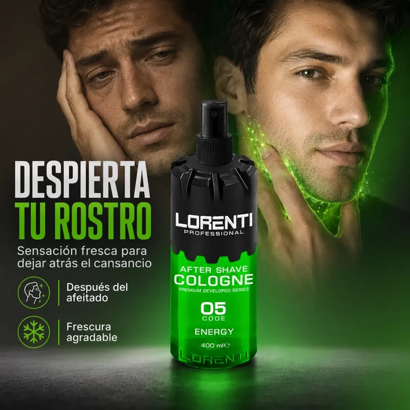 AFTER SHAVE LORENTI FRESCURA POST AFEITADO ENERGY 05 400 ML - 7