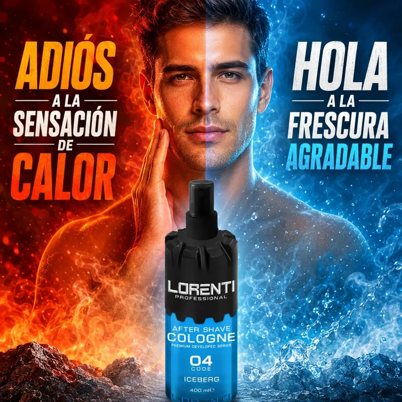 AFTER SHAVE REFRESCANTE LORENTI ICEBERG 04 PROFESIONAL 400ML - 5