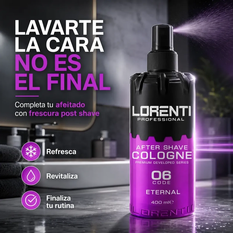 AFTER SHAVE LORENTI FRESCURA POST AFEITADO SPRAY 400 ML - 3