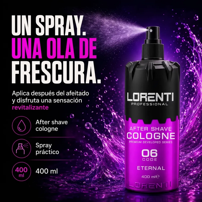 AFTER SHAVE LORENTI FRESCURA POST AFEITADO SPRAY 400 ML - 4