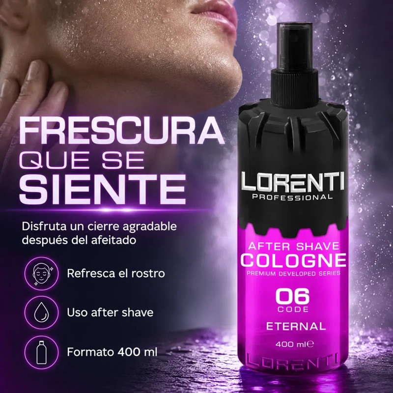 AFTER SHAVE LORENTI FRESCURA POST AFEITADO SPRAY 400 ML - 8