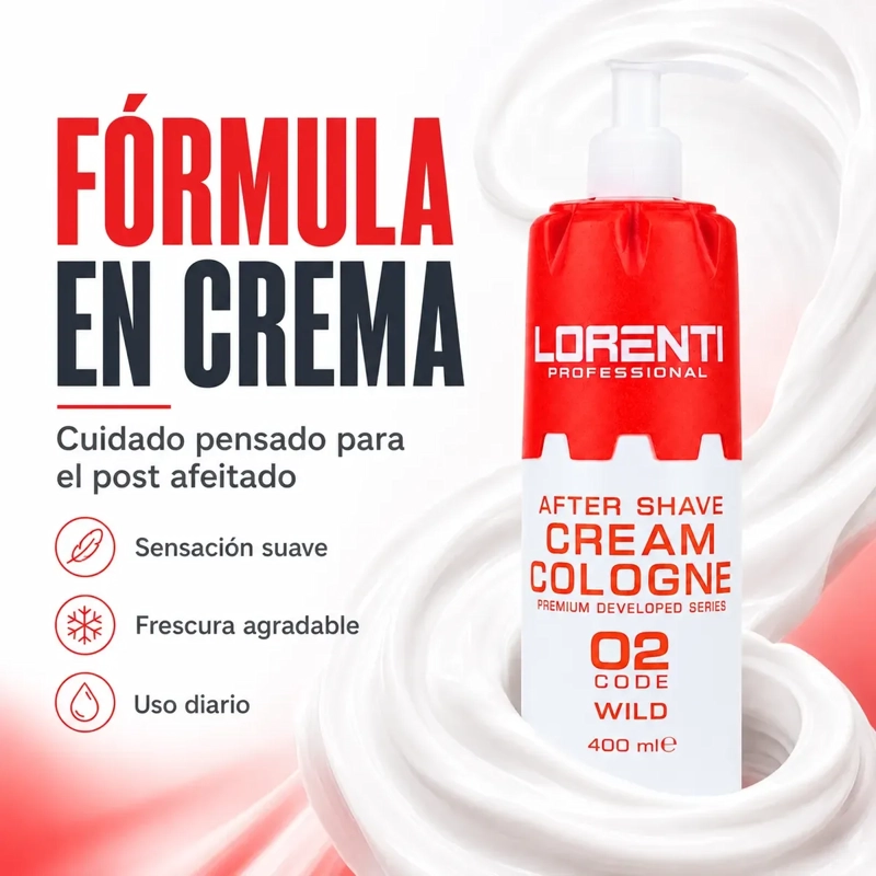AFTER SHAVER EN CREMA LORENTI SENSITIVE FRESCA WILD 02 400ML - 1