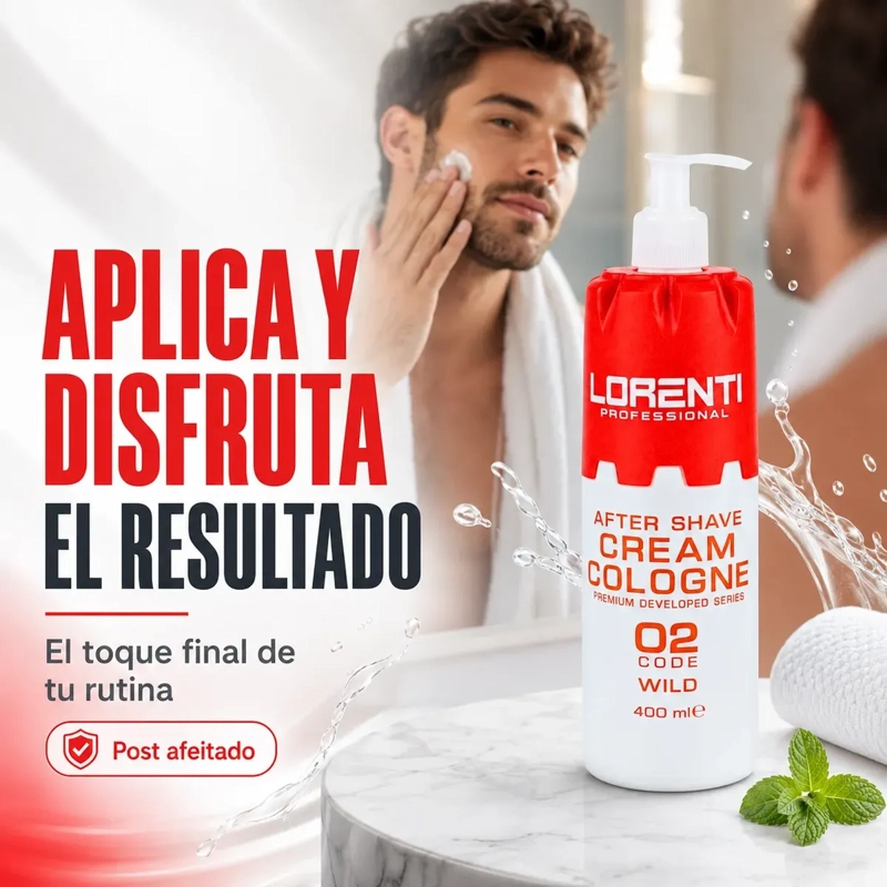 AFTER SHAVER EN CREMA LORENTI SENSITIVE FRESCA WILD 02 400ML - 5