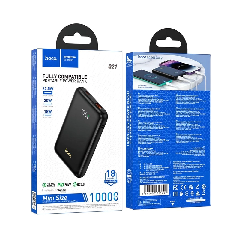 BATERIA EXTERNA POWERBANK  10.000 MAH Q21 - 3
