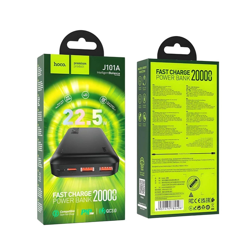 BATERIA EXTERNA POWERBANK 20000 MAH J101A - 3
