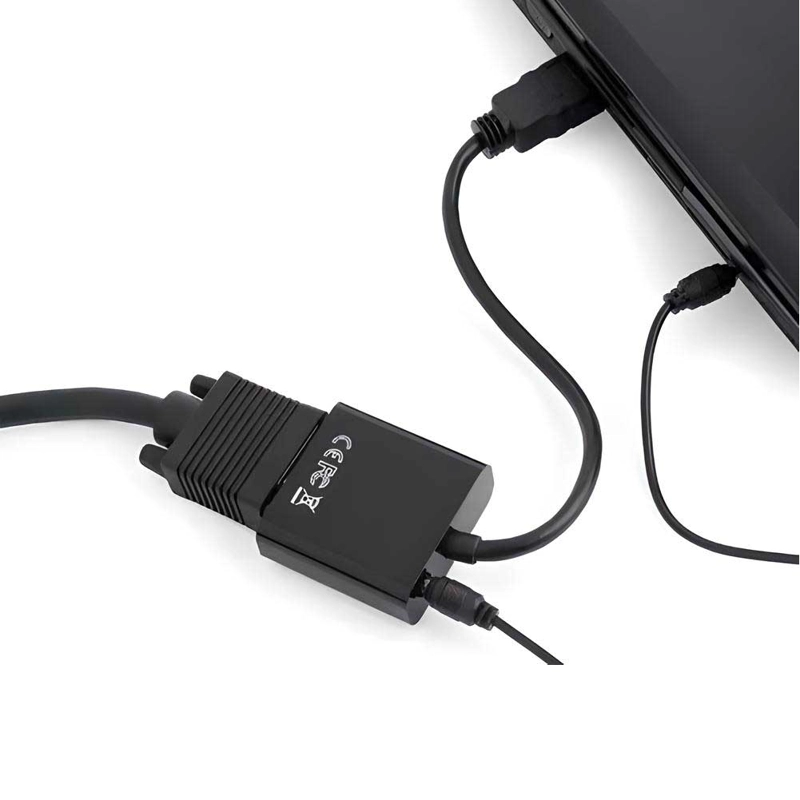 CABLE CONVERTIDOR ADAPTADOR HDMI A VGA + AUDIO - 4