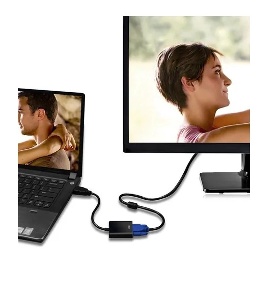 CABLE CONVERTIDOR ADAPTADOR HDMI A VGA + AUDIO - 5
