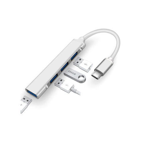 HUB ADAPTADOR EXTENSION USB TYPE TIPO C A 4 PUERTOS USB 3.0 - 2