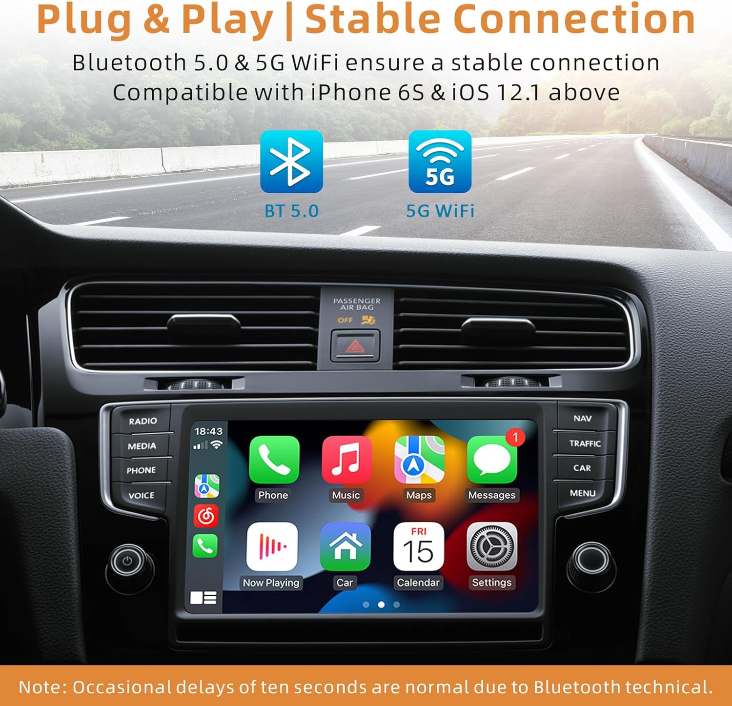 ADAPTADOR CARPLAY INALAMBRICO COMPATIBLE CON IPHONE - 2