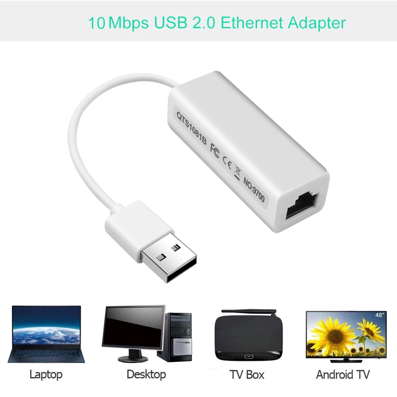 ADAPTADOR USB 2.0 A LAN RJ45 ETHERNET - 4