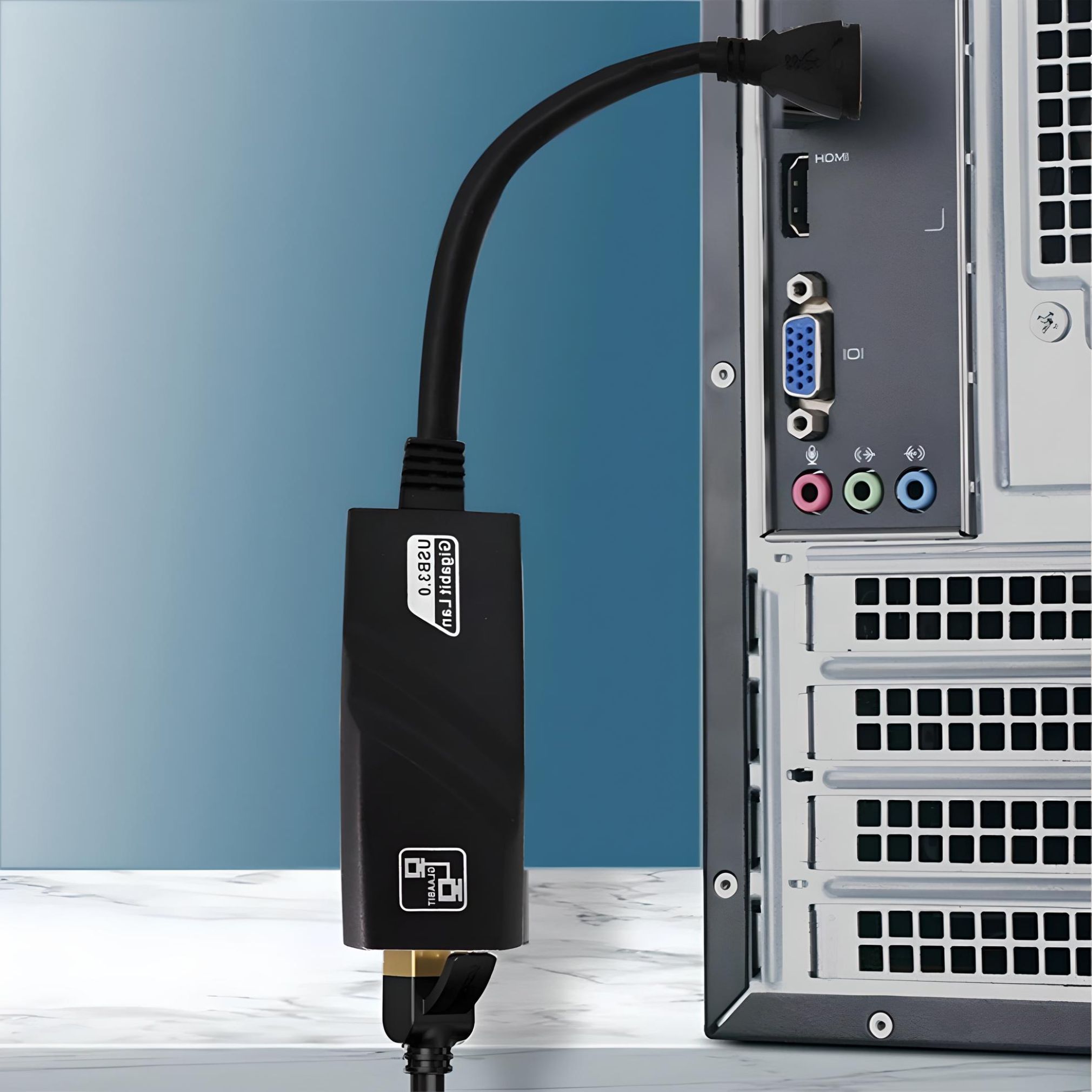 ADAPTADOR USB 3.0 A ETHERNET RJ45 LAN GIGABIT 10/100/1000 MB - 6