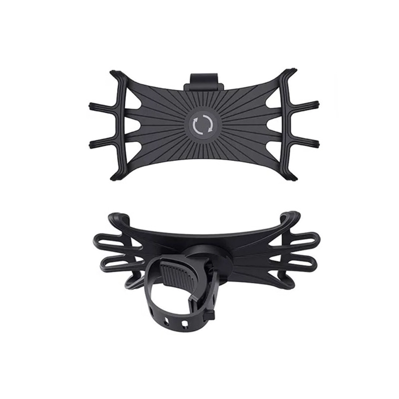 SOPORTE PORTA CELULAR PARA BICICLETA Y SILICONA GIRATORIO 360 - 4