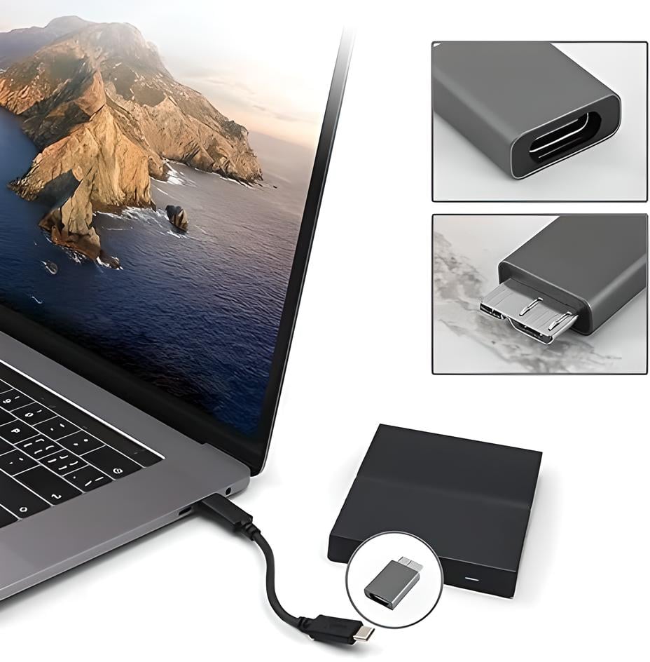 ADAPTADOR DE CABLE USB C A MICRO B 3.0 DISCO DURO OTG 3.0 - 3