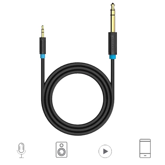CABLE AUDIO JACK 3,5MM A JACK 6,35MM - 4