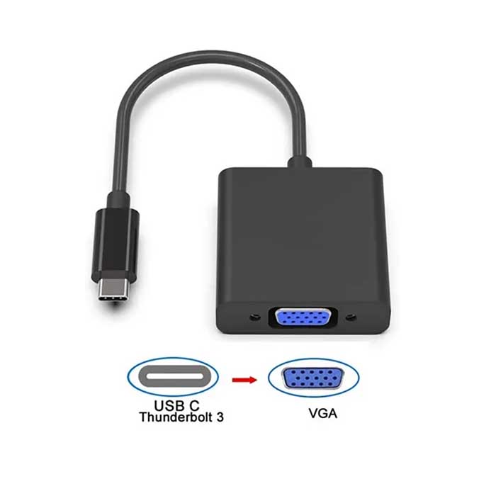 CABLE ADAPTADOR CONVERSOR TIPO C A VGA - 4