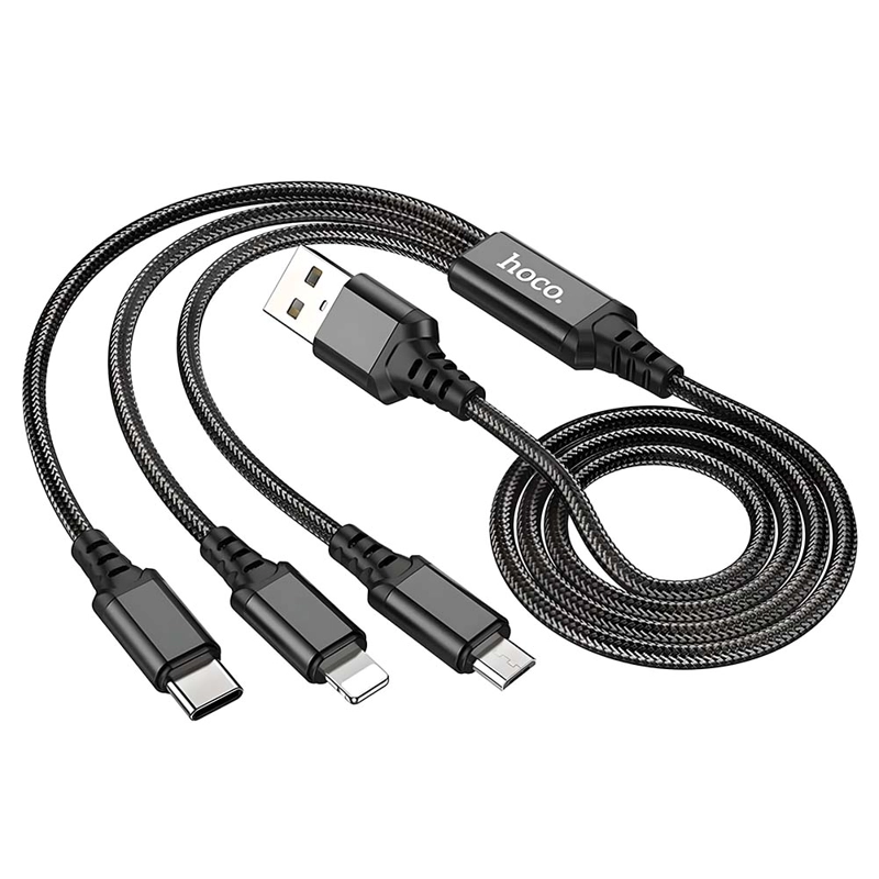 CABLE USB PARA IPHONE COMPATIBLE LIGHTNING HOCO X76 - 1
