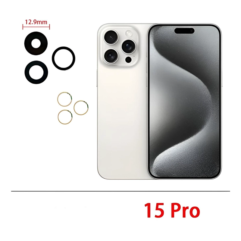 VIDRIO DE CAMARA TRASERA PARA IPHONE 15 PRO - 2