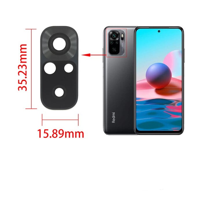 VIDRIO DE CAMARA TRASERA PARA XIAOMI REDMI NOTE 10 - 2