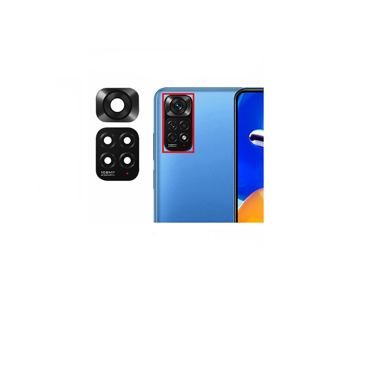 VIDRIO DE CAMARA TRASERA PARA XIAOMI REDMI NOTE 11S - 3