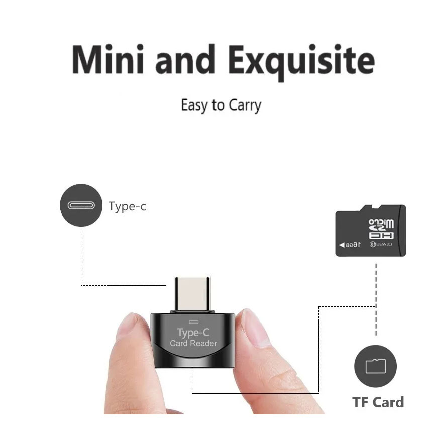 LECTOR MEMORIA OTG USB TIPO C A MICRO SD TF TELEFONO TABLET - 3